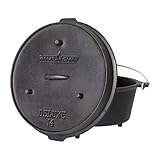Camp Chef Schmortopf aus Gusseisen mit Deckel und Deckelheber, 35,6 cm, DO14