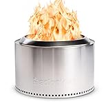 Solo Stove Feuerschale „Yukon“ - Outdoor-Kamin aus Edelstahl, rauchfrei - Große Feuerstelle für Terrasse, Garten - Feuertonne, Holzofen, Feuerkorb, Terrassenofen - ⌀ 68,5 cm, Höhe 43 cm