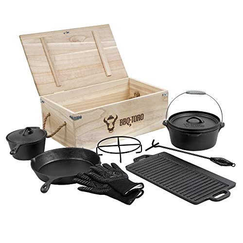 BBQ-Toro 8-teiliges Dutch Oven Set