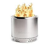 Solo Stove Feuerschale „Bonfire“ 1.0 - Outdoor-Kamin aus Edelstahl, mit Standfuß, raucharm - Tragbare Feuerstelle für Terrasse, Garten - Feuertonne, Holzofen, Feuerkorb - ⌀ 49,5 cm, Höhe 44,5 cm