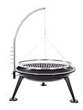 BBQ 80 cm Schwenkgrill Grill Edelstahl Feuerschale Smoker Dreibein Designgrill inklusive Grillrost