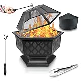 FUNKENFLUG® Feuerschale mit Funkenschutz & Grillrost