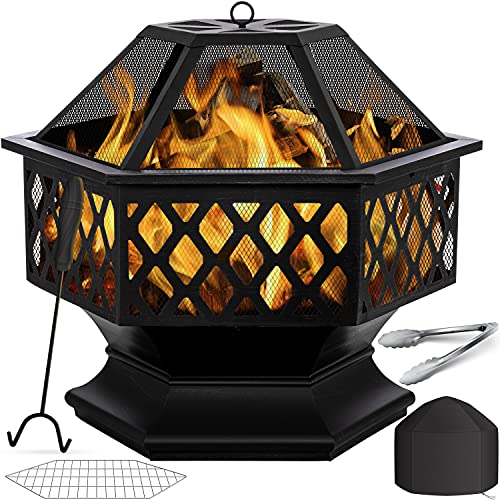 Kesser Feuerschale mit Funkenschutz und Grill