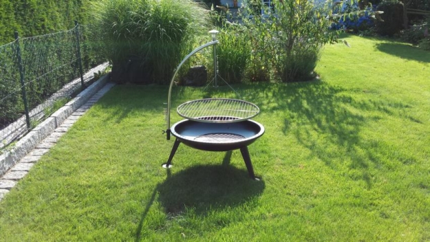 Feuerschalen Test BBQ 80cm XXL Deluxe mit Grill