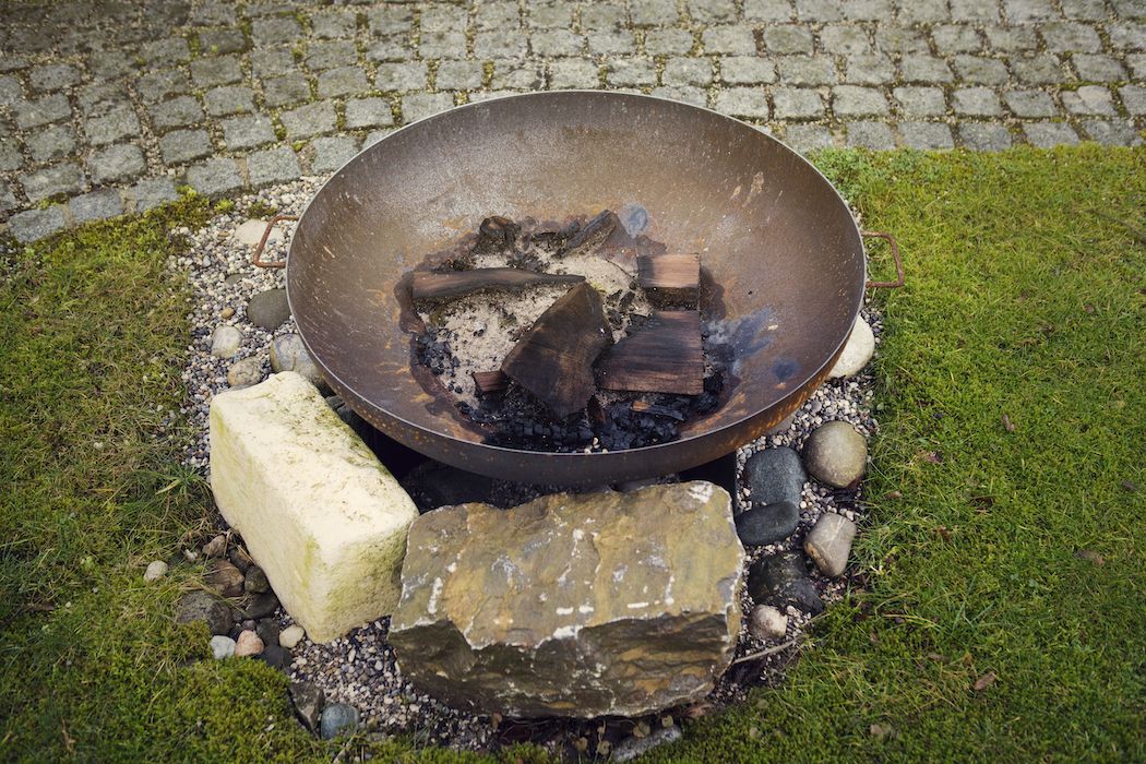 Klöpperboden als Feuerschale
